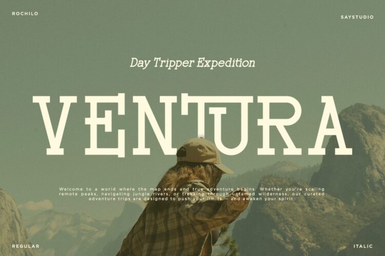 Modern Ligatures Slab Serif Font