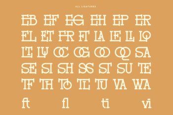 Modern Ligatures Slab Serif Font