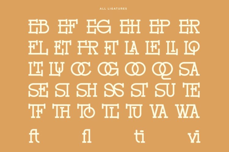 Modern Ligatures Slab Serif Font