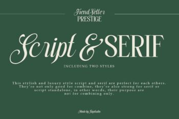 stylish serif and script duo font