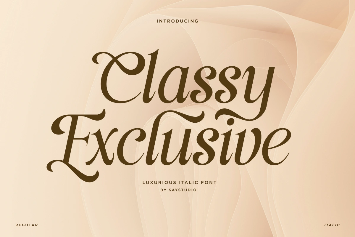 Classy Exclusive - Serif Font