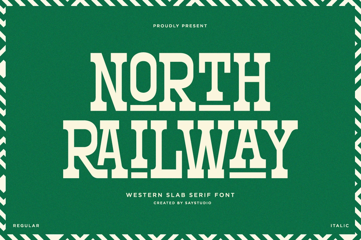 North Railway - Slab Serif Font