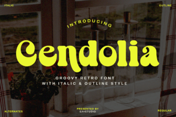 Cendolia - Groovy Retro Font