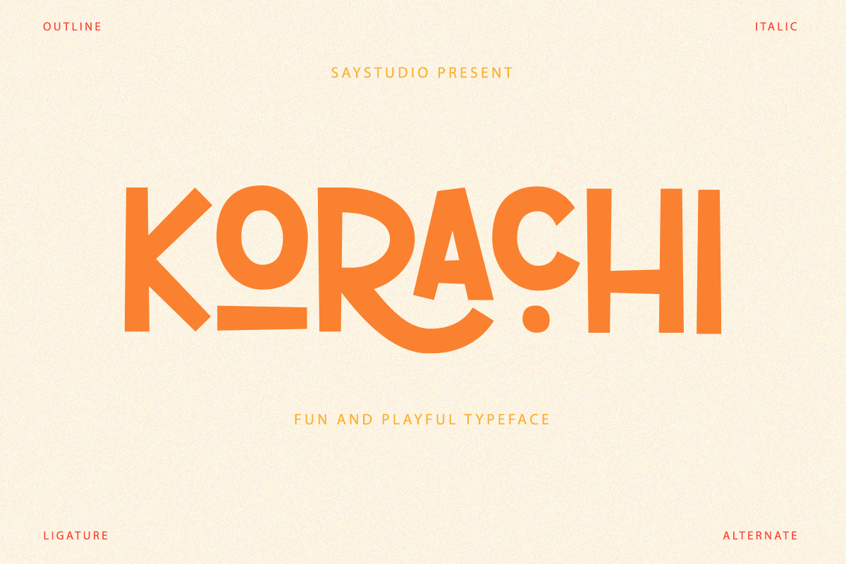Korachi - Fun and Playful Font