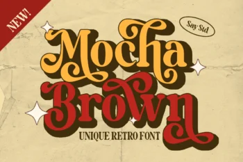Mocha Brown - Unique Retro Font