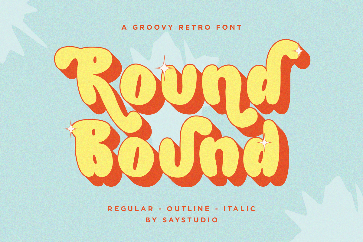 Round Bound - Groovy Retro Font