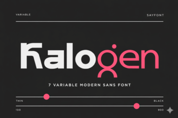 kalogen - 7 Variable Modern Sans Font