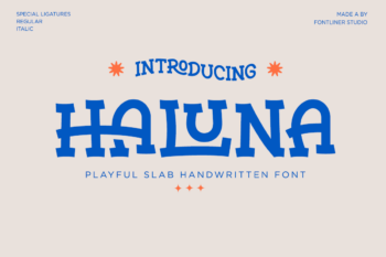 Haluna - Playful Slab Handwritten