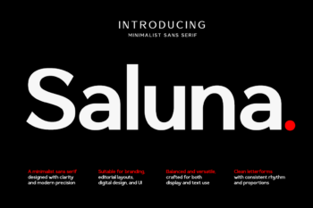 Saluna - Minimalist Sans Serif