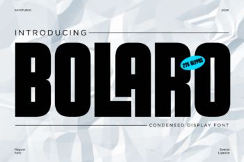 Bolaro - Condensed Display Font