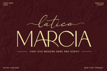 Latica Marcia - Modern Sans and Script Font