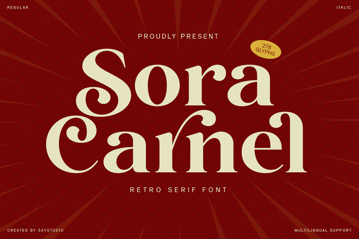Sora Carnel - Retro Serif Typeface