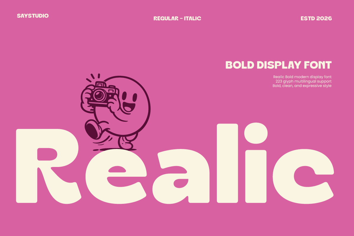Realic - Bold Retro Display Typeface