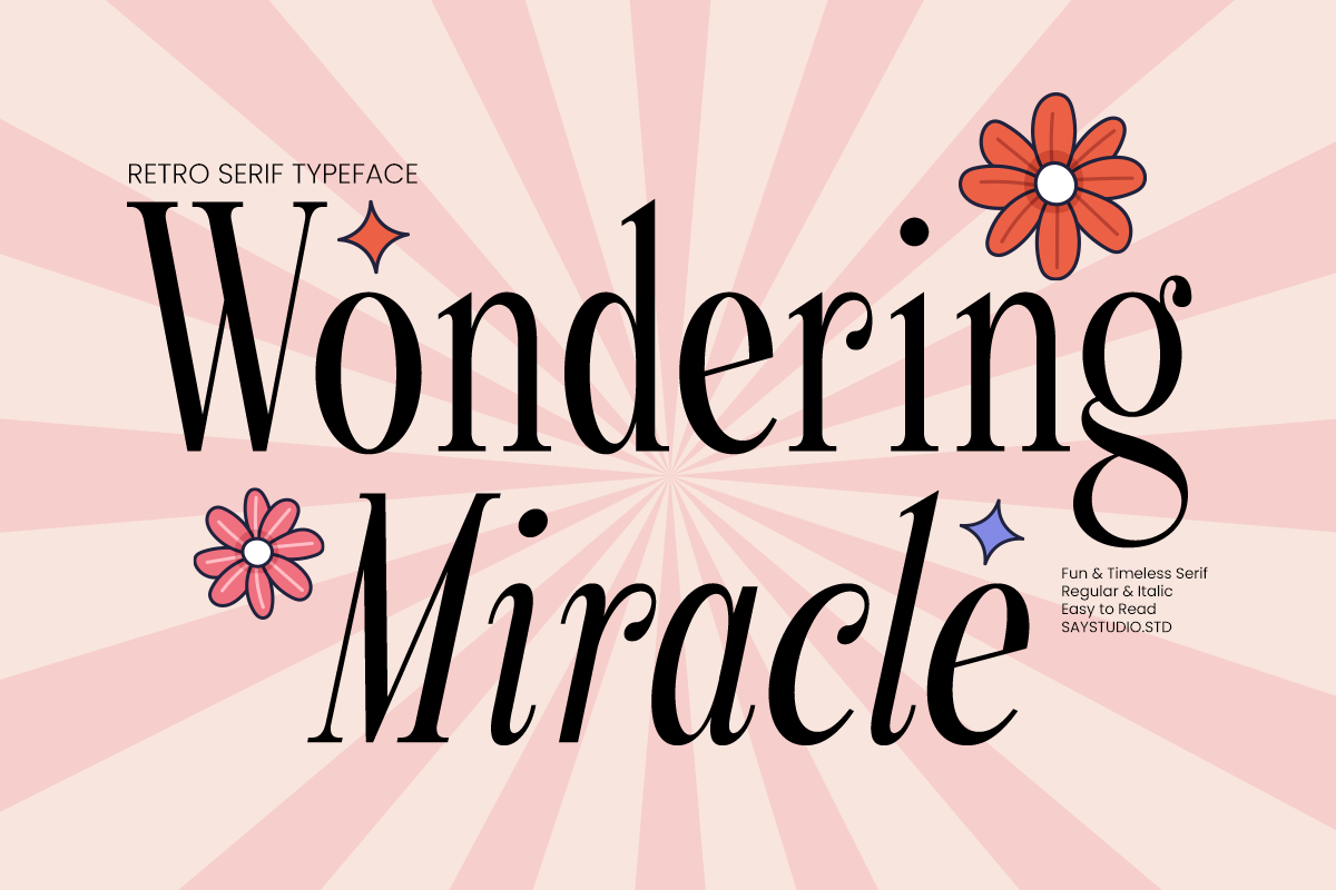 Wondering Miracle - Retro Serif Typeface