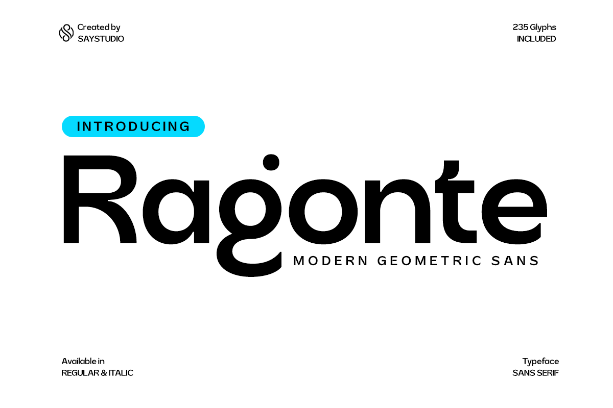 Ragonte - Modern Geometric Sans