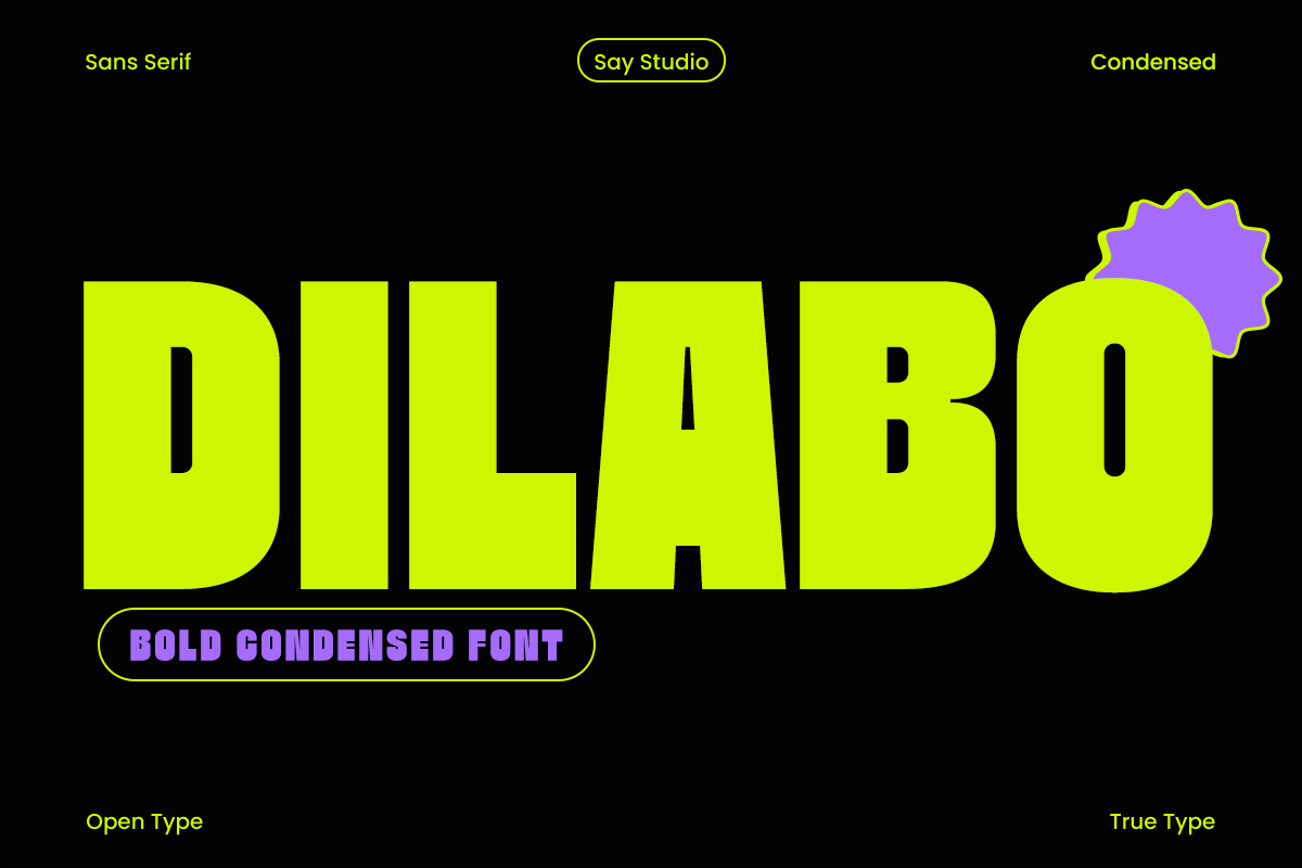 Dilabo - Bold Condensed Font