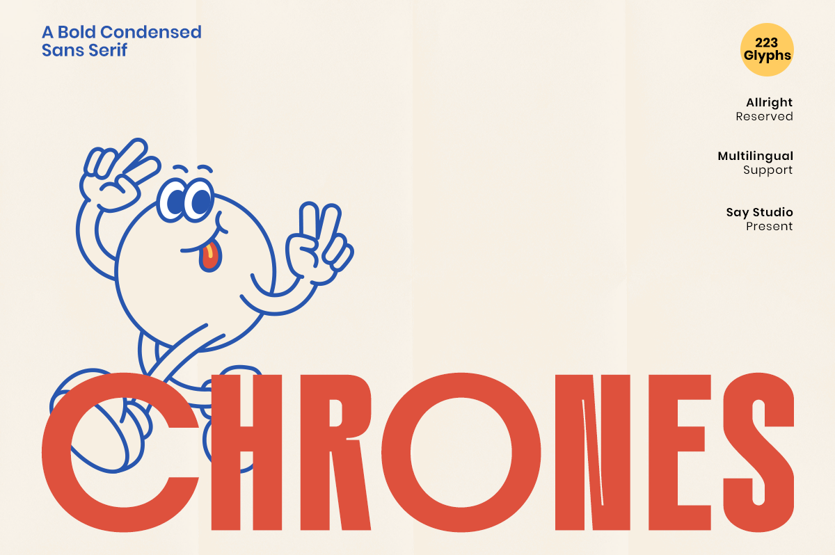Chrones - A Bold Condensed Sans Serif Font
