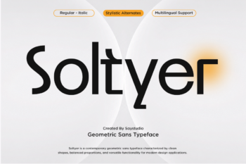 Soltyer – Modern Geometric Sans Serif Font