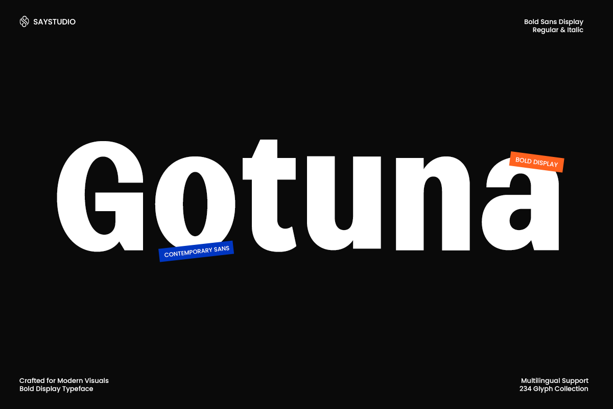 Gotuna - Bold Sans Serif Typeface