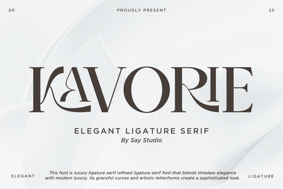 Kavorie - Elegant Ligature Serif Typeface
