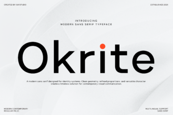 Okrite – Modern Geometric Sans Serif Font