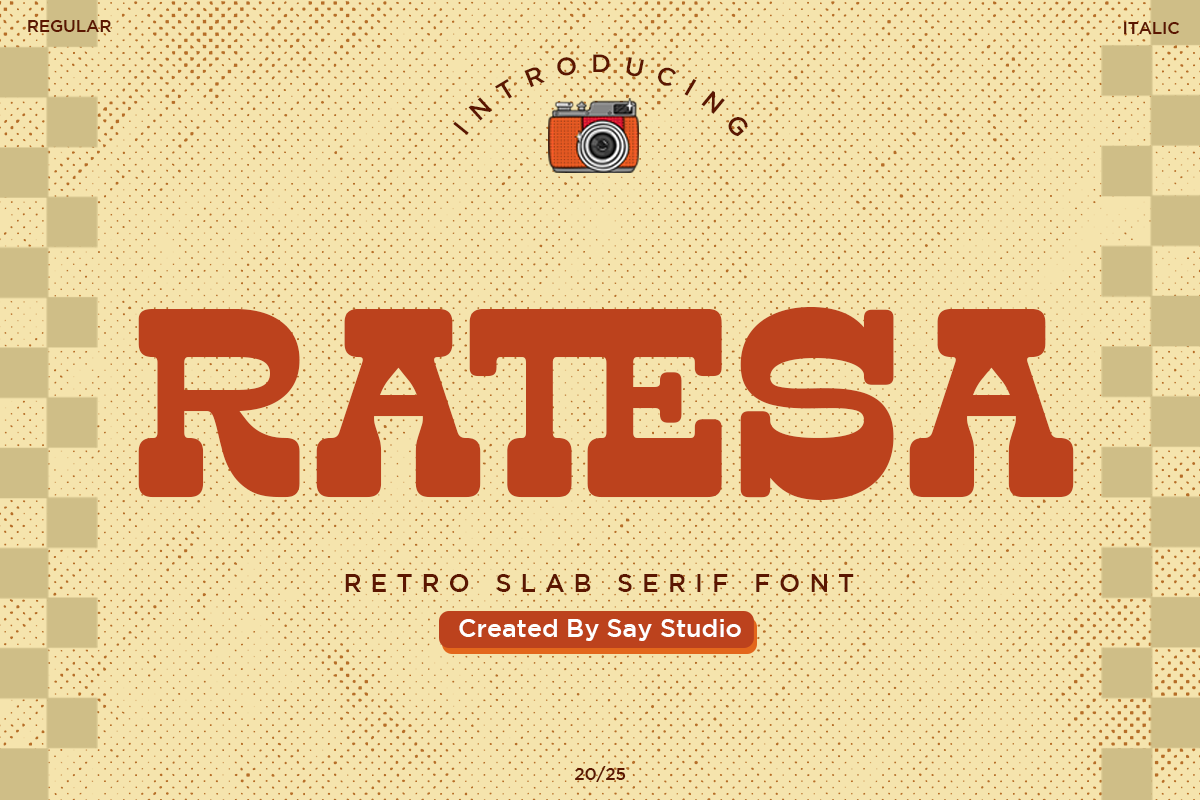 Ratesa - Retro Slab Serif Font