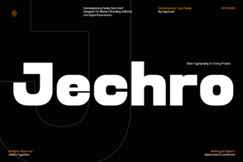 Jechro - Modern Geometric Family Font