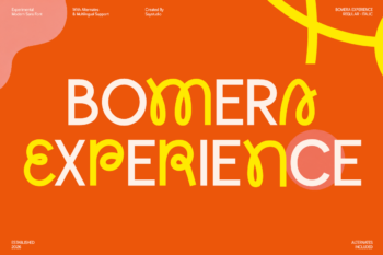 Bomera Experience - Experimental Sans Serif Font