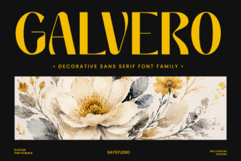Galvero – Decorative Family Sans Serif Font