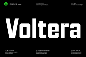 Voltera – Condensed Sans Serif Font Family