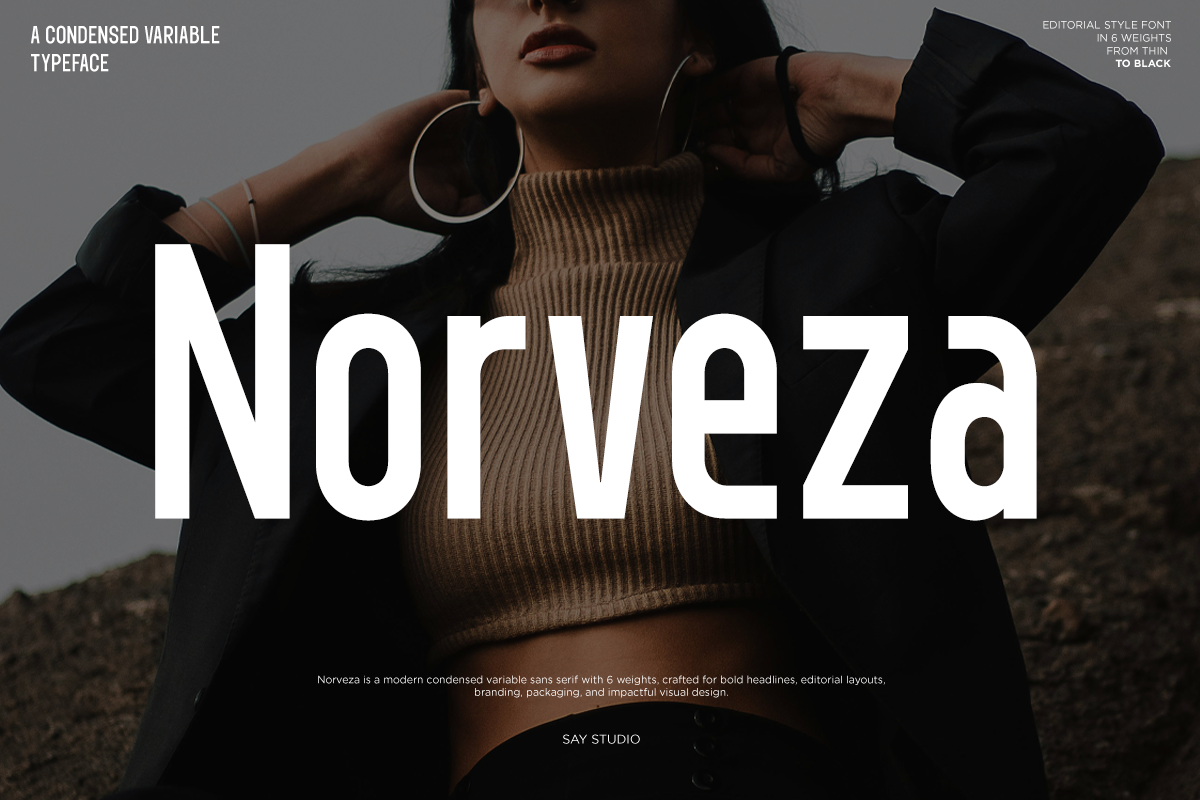 Norveza - Family Condensed Sans Serif Font